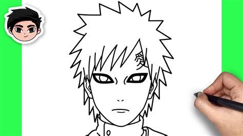 How To Draw Gaara Naruto Easy Step By Step Youtube