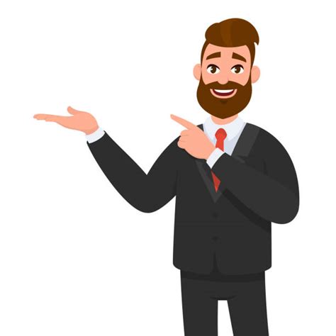Business Man Presenting Illustrations Royalty Free Vector Graphics