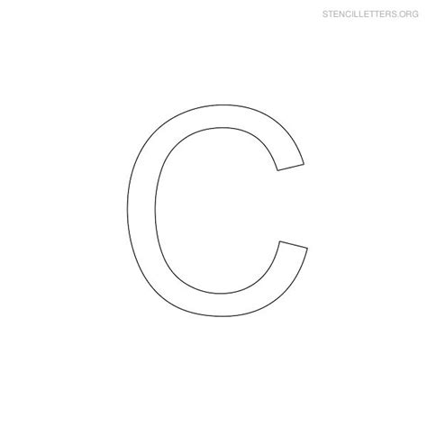 Letter C Printable Alphabet Stencil Templates Stencil