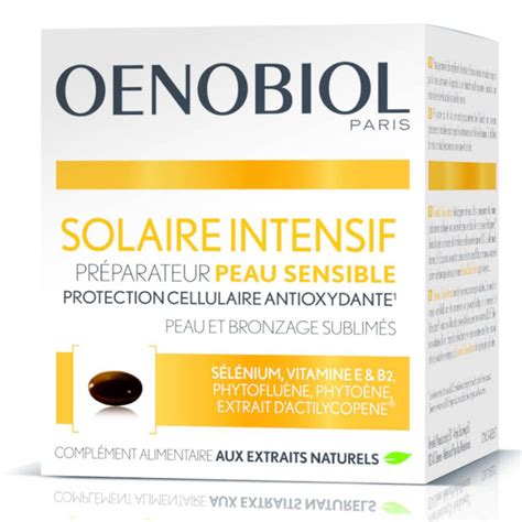 Oenobiol Solaire Intensif Peau Sensible 30 Pcs Redcare Pharmacie