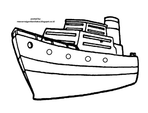 Mewarnai gambar sketsa untuk tk/paud/sd. Konsep 38+ Gambar Kapal Laut Kartun
