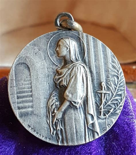 antique french blessed mother mary medal blessed virgin mary catholic religious virgin mary