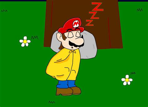 Mario Sleeping With A Cape By Princesspuccadominyo On Deviantart