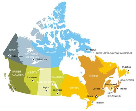Map Of Canada Showing Provinces And Territories Afp Cv