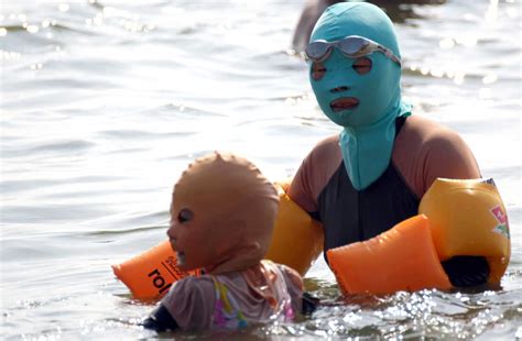 On Chinese Beaches The Face Kini Is In Fashion The Two Way Npr