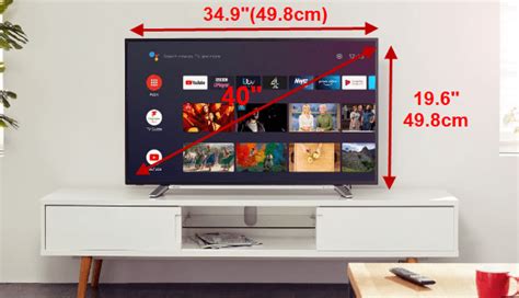 40 Inch Tv Dimensions Length And Height In Cm And Inches
