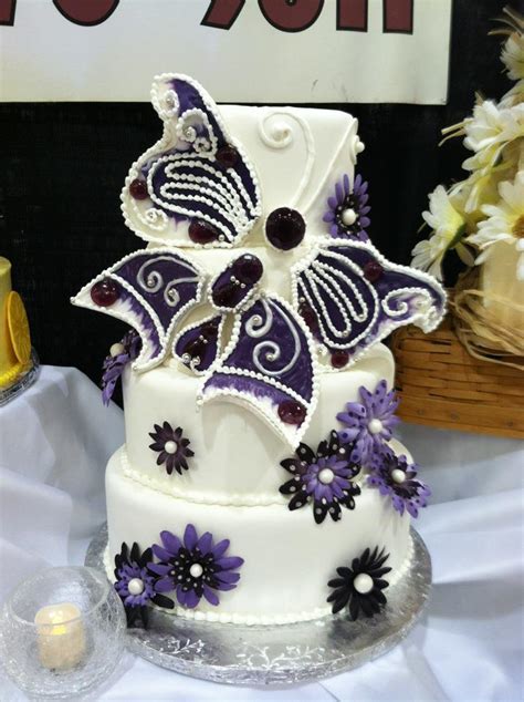 Purple Butterfly Wedding Cake By Forgetmmenot On Deviantart