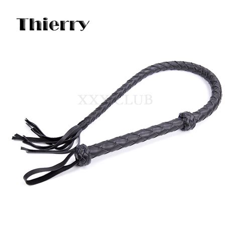 Thierry Genuine Leather Hand Made Long Whip Fetish Sex Toys Bdsm Adult Games For Couples