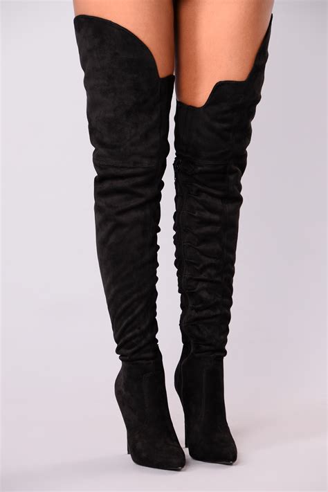 Soft As Suede Thigh High Boot Black