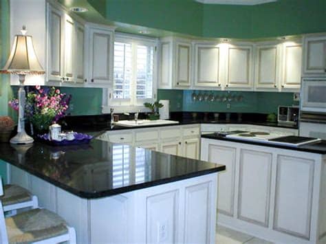 Black appliances and white cabinets. Kitchen Paint Color Schemes and Techniques + HGTV Pictures ...