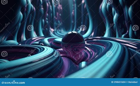 Neon Flux: a Symphony of Light and Shadow Stock Illustration