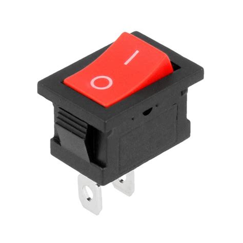 Switch de Balancín de 1 Polo 1 Tiro 2 Posiciones Color Rojo OXDEA