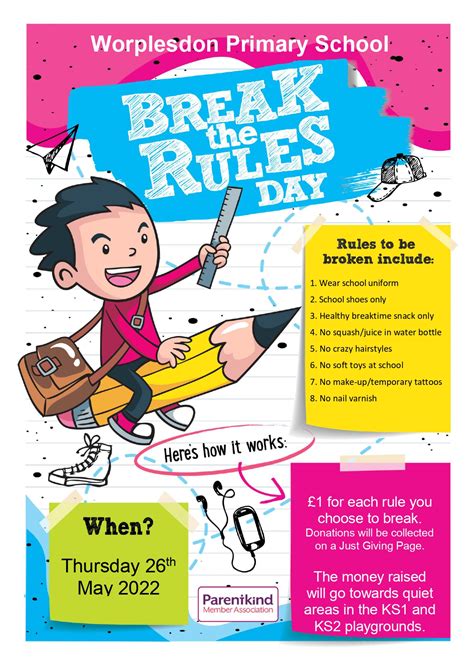 Worplesdon Primary School Break The Rules Day