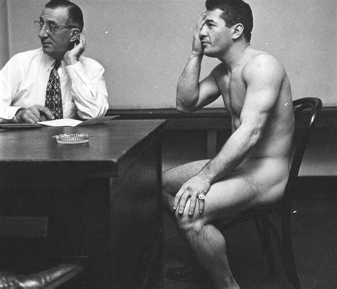 Vintage Locker Room Rocky Graziano Middleweight Champion Boxer Naked