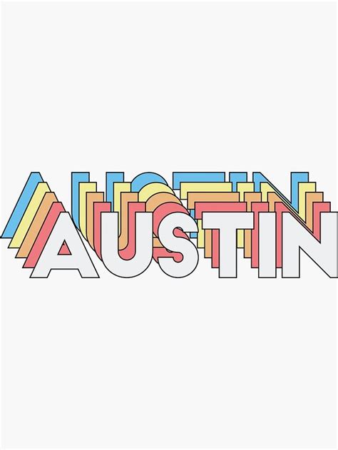 Austin Sticker By Lightfield Redbubble Name Wallpaper Austin