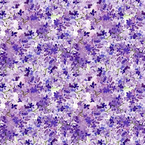 Seamless Watercolor Background Lilac Flowers Stock Photo By ©tatianaka