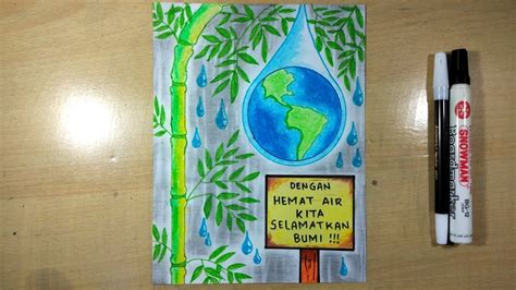 Setelah itu selesai lakukan langkah cara membuat poster yang berikutnya. Cara membuat poster menghemat air - YouTube