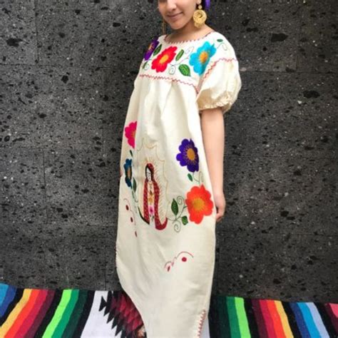 mexican woman s virgen de guadalupe dress tehuacn gem
