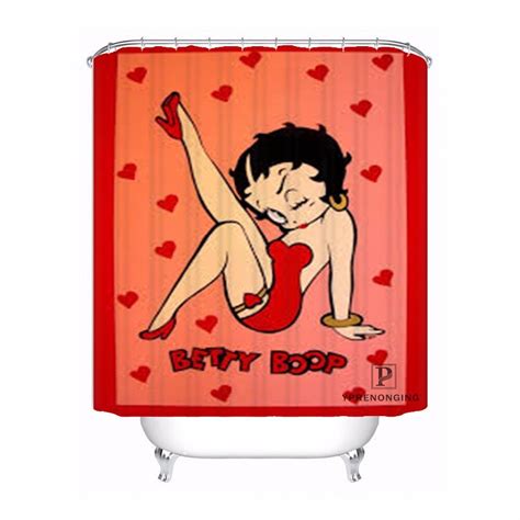 Buy Custom Betty Boop Cartoon Fashion Waterproof Shower Curtain Home Bath