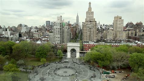 May 5 2010 Aerial View Of Washington Square Park New York City Stock