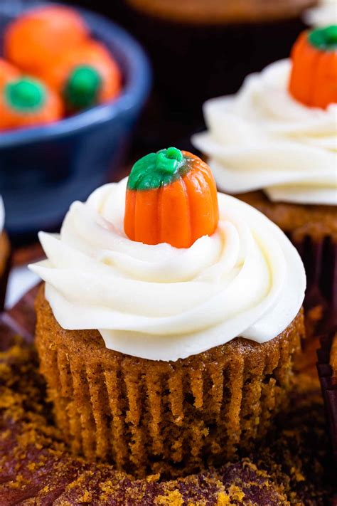 Pumpkin Cupcakes With Cream Cheese Frosting Cook At Home Store