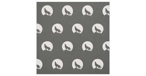 Wolf Howling At Moon Wolves Fabric Zazzle