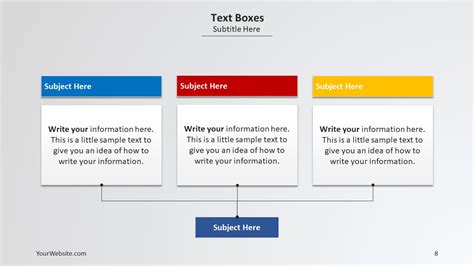 Text Boxes Powerpoint Diagram Slide Ocean