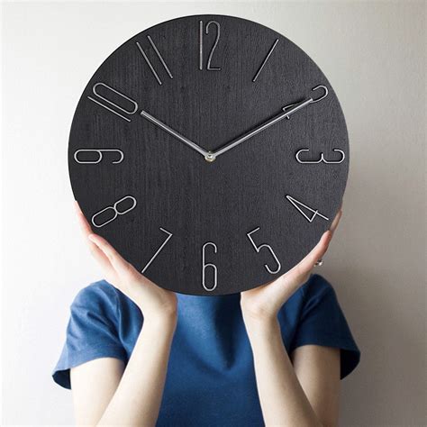 Ready Stock 12” Wall Clock Simple Modern Design Creative Digital Nordic