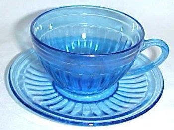Hazel Atlas Cobalt Blue AURORA Depression Glass CUP And SAUCER Etsy