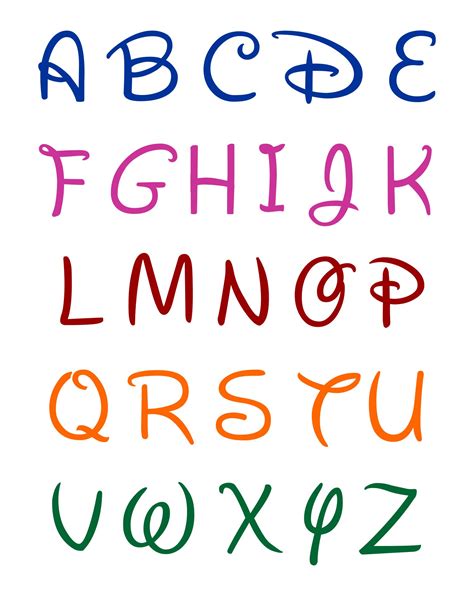 10 Best Alphabet Disney Font Printables