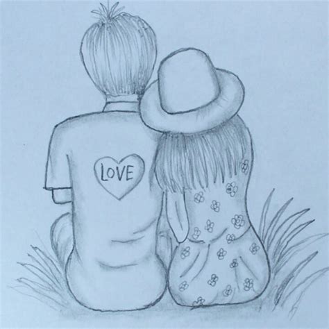 Girlfriend And Boyfriend Drawing Sitting On The Landscape How To Draw