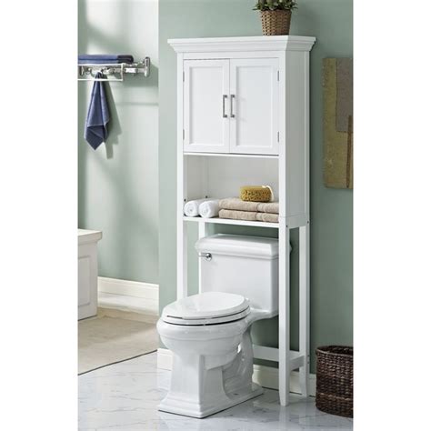 If you click a link and buy something i may receive a small commission at no extra cost to 1 over the toilet storage ideas. Chrome Over The Toilet Storage | Wood Bathroom Etagere ...