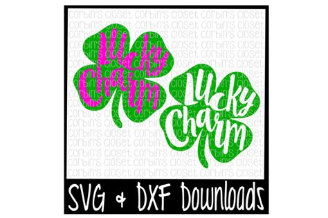 Free Clover Svg Four Leaf Clover Lucky Charm St Patricks Cut File