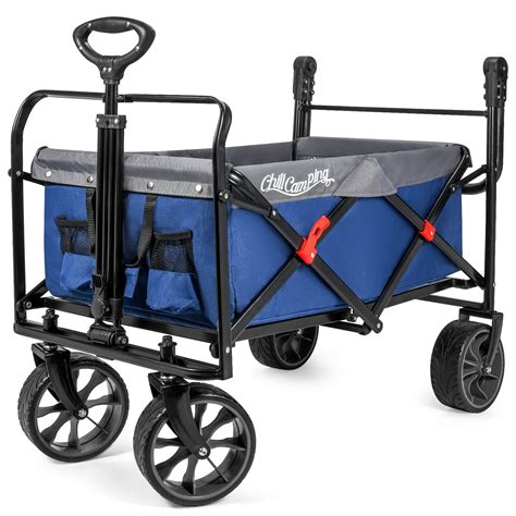 Collapsible Wagon Wagons Carts Heavy Duty Foldable Folding Wagon Cart