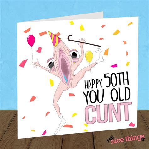 rude 50th birthday cards funny 50th birthday card for best friend brother men him rude