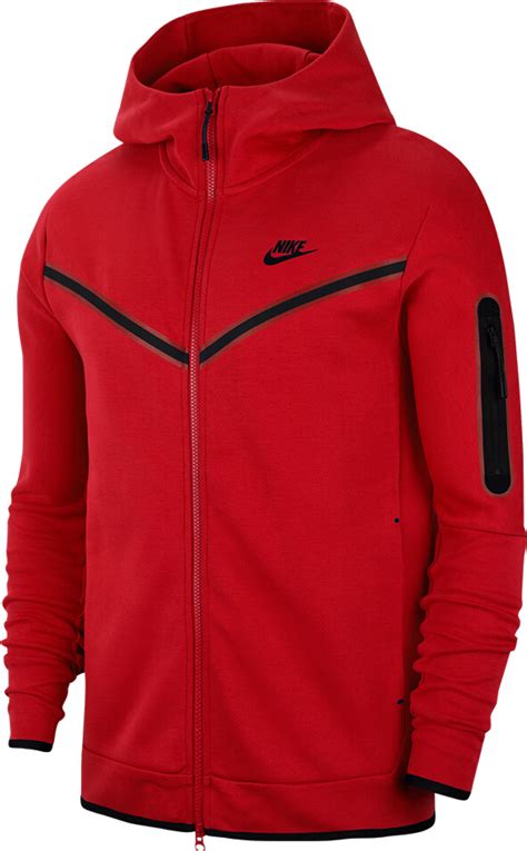 Nike Red Tech Zip Hoodie Inc Style