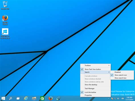 Replace Taskbar Search Icon With Search Box In Windows 10