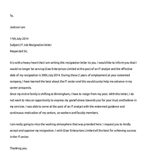 Free 4 Sample Informal Resignation Letter Templates In Pdf Ms Word Zohal