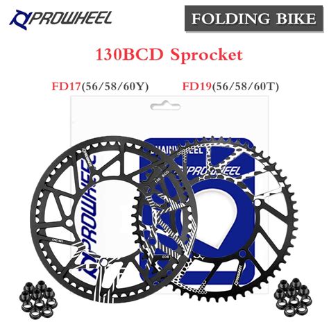 Prowheel 130bcd Folding Bicycle Chainring 56t 58t 60t Sprocket Folding