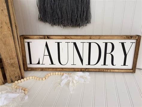 Laundry Sign Etsy Laundry Signs Wall Signs Dark Walnut Stain