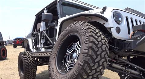 White Modified Monster Jeep Wrangler Unlimited