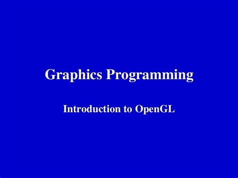 Opengl Introduction