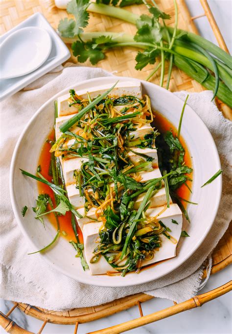 Cantonese Style Steamed Tofu With Ginger And Scallions The Woks Of Life