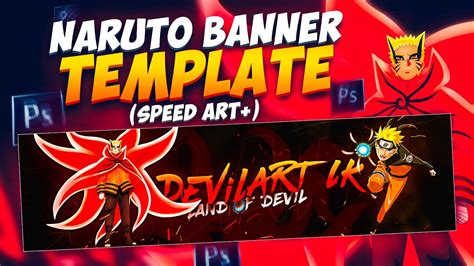 Naruto Banner Free Template Psd Anime Banner Photoshop Speed Art