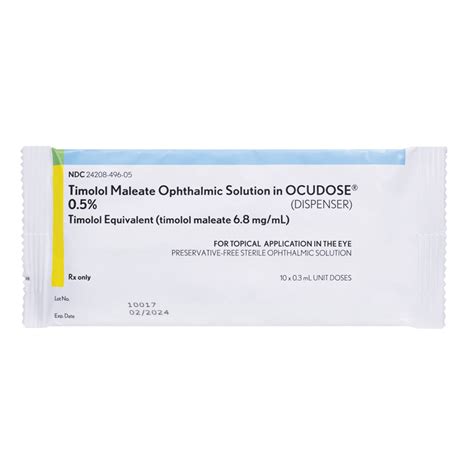 Timolol Maleate Ophthalmic Solution In Ocudose 05 1
