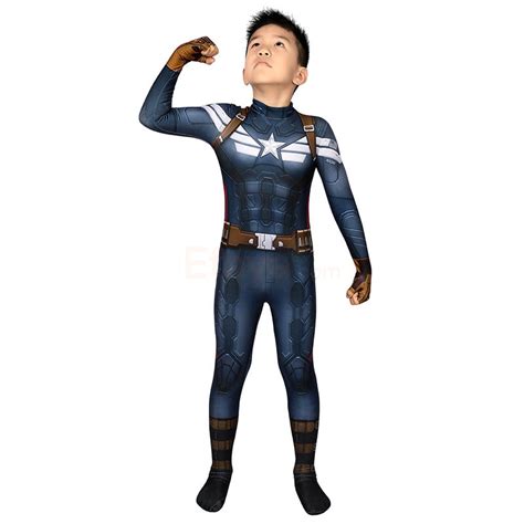 Captain America Costume For Kids Steve Rogers Cosplay Bodysuits
