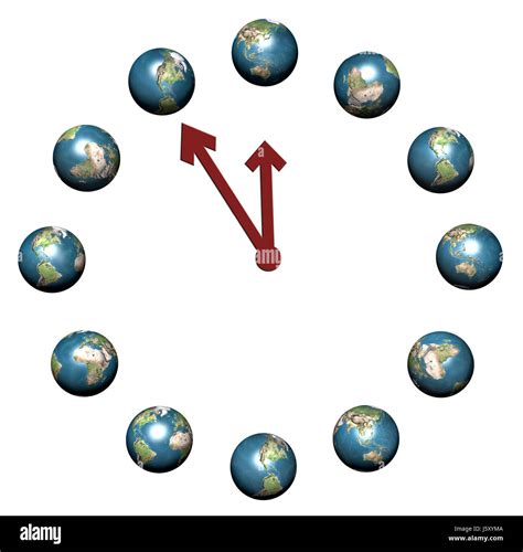 Clock Globe Planet Earth World Globes Clock Date Time Time Indication