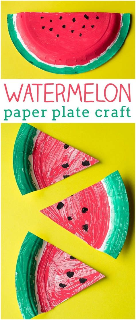 You probably have most of the supplies at home or in your classroom. Watermelon Paper Plate Craft - The Surprise Garden | Paper ...