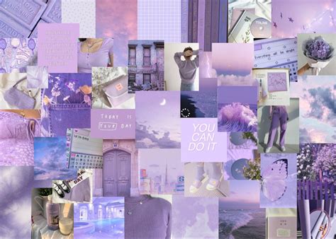 Custom Aesthetic Collage Wallpaper Custom Aesthetic Collage Etsy Purple Wallpaper Cute
