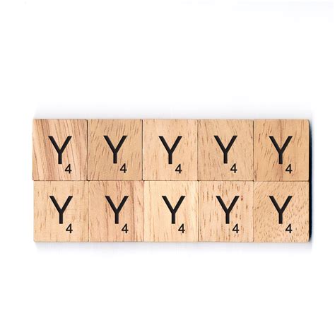 Letter Y Wooden Scrabble Tiles Bsiri Games